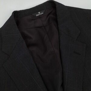 Chaps Ralph Lauren Blazer Mens 50R Virgin Wool Gray Windowpane Check Made in USA